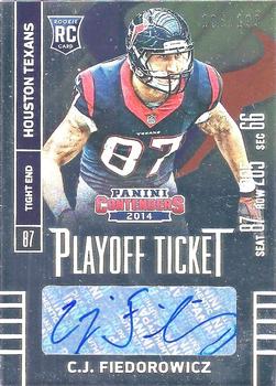 2014 Panini Contenders - Playoff Ticket #110 C.J. Fiedorowicz Front