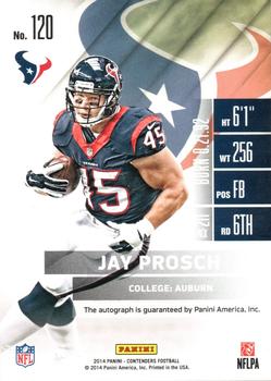 2014 Panini Contenders - Playoff Ticket #120 Jay Prosch Back