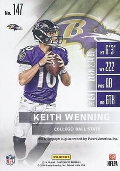 2014 Panini Contenders - Playoff Ticket #147 Keith Wenning Back