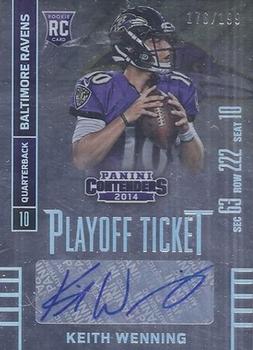 2014 Panini Contenders - Playoff Ticket #147 Keith Wenning Front