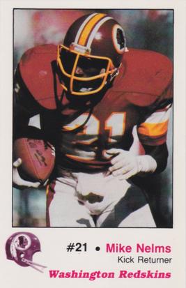 1982 Washington Redskins Police #14 Mike Nelms Front