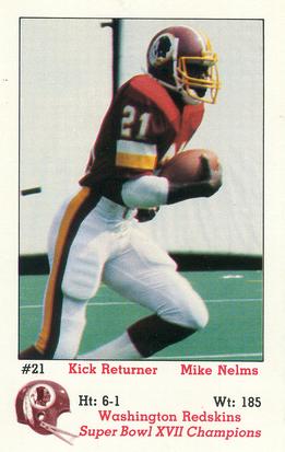 1983 Washington Redskins Police #5 Mike Nelms Front