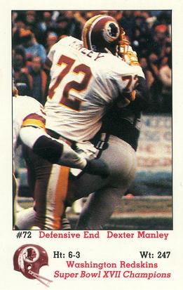 1983 Washington Redskins Police #12 Dexter Manley Front