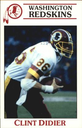 1987 Washington Redskins Police #6 Clint Didier Front
