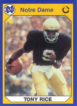 1990 Collegiate Collection Notre Dame - Promos #9 Tony Rice Front