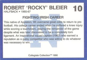 1990 Collegiate Collection Notre Dame - Promos #10 Robert 'Rocky' Bleier Back