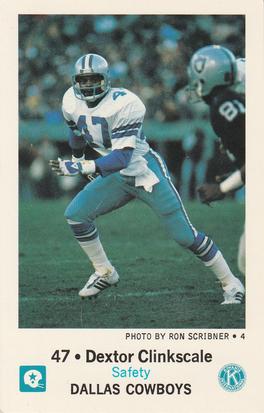 1983 Dallas Cowboys Police #NNO Dextor Clinkscale Front