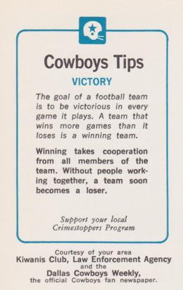 1983 Dallas Cowboys Police #NNO Danny White Back