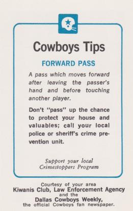 1983 Dallas Cowboys Police #NNO Dennis Thurman Back