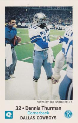 1983 Dallas Cowboys Police #NNO Dennis Thurman Front