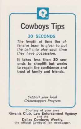 1983 Dallas Cowboys Police #NNO Tony Hill Back