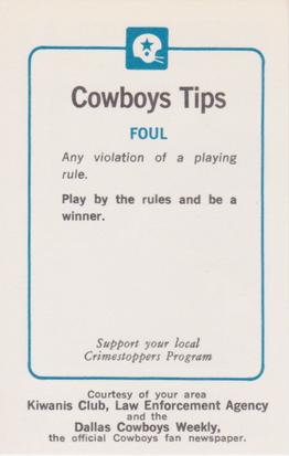 1983 Dallas Cowboys Police #NNO Doug Donley Back