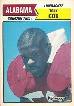 1988 Winners Alabama Crimson Tide #NNO Tony Cox Front