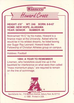 1988 Winners Alabama Crimson Tide #NNO Howard Cross Back