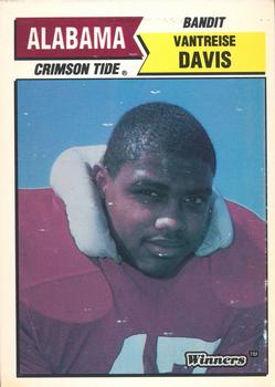 1988 Winners Alabama Crimson Tide #NNO Vantreise Davis Front