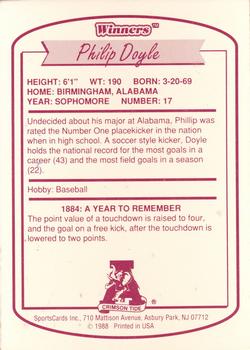 1988 Winners Alabama Crimson Tide #NNO Philip Doyle Back
