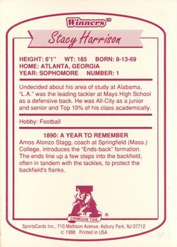 1988 Winners Alabama Crimson Tide #NNO Stacy Harrison Back