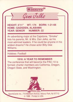 1988 Winners Alabama Crimson Tide #NNO Gene Jelks Back