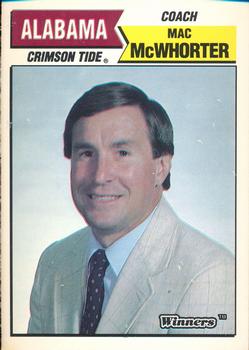 1988 Winners Alabama Crimson Tide #NNO Mac McWhorter Front