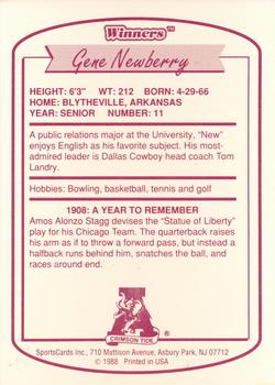 1988 Winners Alabama Crimson Tide #NNO Gene Newberry Back