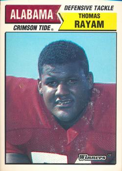 1988 Winners Alabama Crimson Tide #NNO Thomas Rayam Front