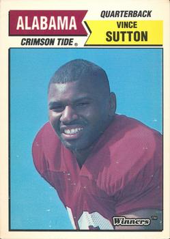 1988 Winners Alabama Crimson Tide #NNO Vince Sutton Front