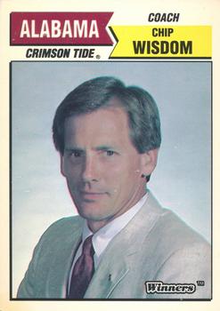 1988 Winners Alabama Crimson Tide #NNO Chip Wisdom Front