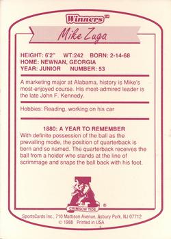 1988 Winners Alabama Crimson Tide #NNO Mike Zuga Back