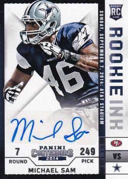 2014 Panini Contenders - Rookie Ink #1 Michael Sam Front