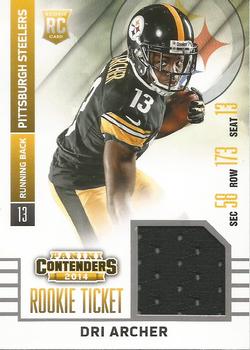 2014 Panini Contenders - Rookie Ticket Swatches #RTS-17 Dri Archer Front