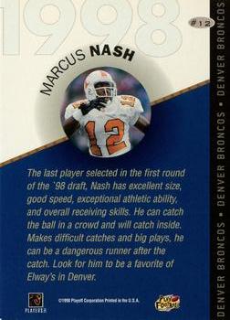 1998 Playoff Prestige Retail - 1998 Draft Picks Bronze #12 Marcus Nash Back