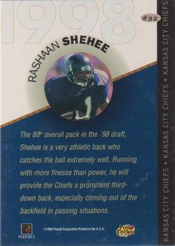 1998 Playoff Prestige Retail - 1998 Draft Picks Bronze #32 Rashaan Shehee Back