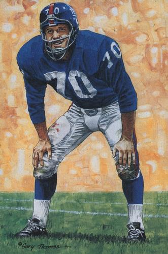 1989 Goal Line Hall of Fame Art Collection  #16 Sam Huff Front
