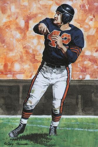 1989 Goal Line Hall of Fame Art Collection  #19 Sid Luckman Front