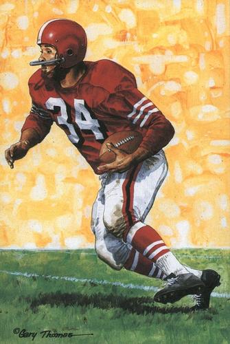 1989 Goal Line Hall of Fame Art Collection  #23 Joe Perry Front