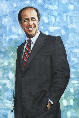 1989 Goal Line Hall of Fame Art Collection  #24 Pete Rozelle Front