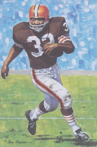 1989 Goal Line Hall of Fame Art Collection  #6 Jim Brown Front