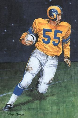1989 Goal Line Hall of Fame Art Collection  #9 Tom Fears Front