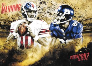 2014 Topps Fire - Competitive Fire #CF-MC Eli Manning / Victor Cruz Front