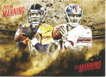2014 Topps Fire - Competitive Fire #CF-MM Peyton Manning / Eli Manning Front