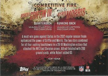 2014 Topps Fire - Competitive Fire #CF-GM Alfred Morris / Robert Griffin III Back