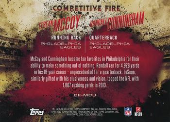 2014 Topps Fire - Competitive Fire #CF-MCU Randall Cunningham / LeSean McCoy Back