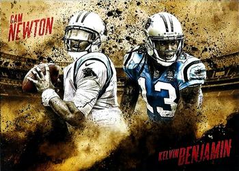 2014 Topps Fire - Competitive Fire #CF-NB Cam Newton / Kelvin Benjamin Front