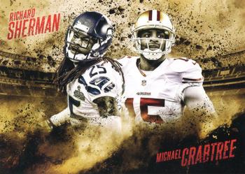 2014 Topps Fire - Competitive Fire #CF-SC Michael Crabtree / Richard Sherman Front