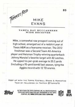 2014 Topps Turkey Red #85b Mike Evans Back