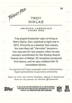 2014 Topps Turkey Red - Autographs #18 Troy Niklas Back