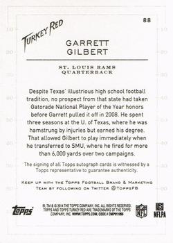 2014 Topps Turkey Red - Autographs #88 Garrett Gilbert Back