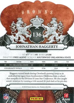 2010 Panini Crown Royale #136 Johnathan Haggerty Back