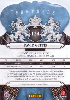 2010 Panini Crown Royale #124 David Gettis Back