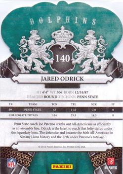 2010 Panini Crown Royale #140 Jared Odrick Back